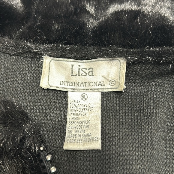 Lisa International XL Fur Crystal Zipper Closure - Picture 9 of 10